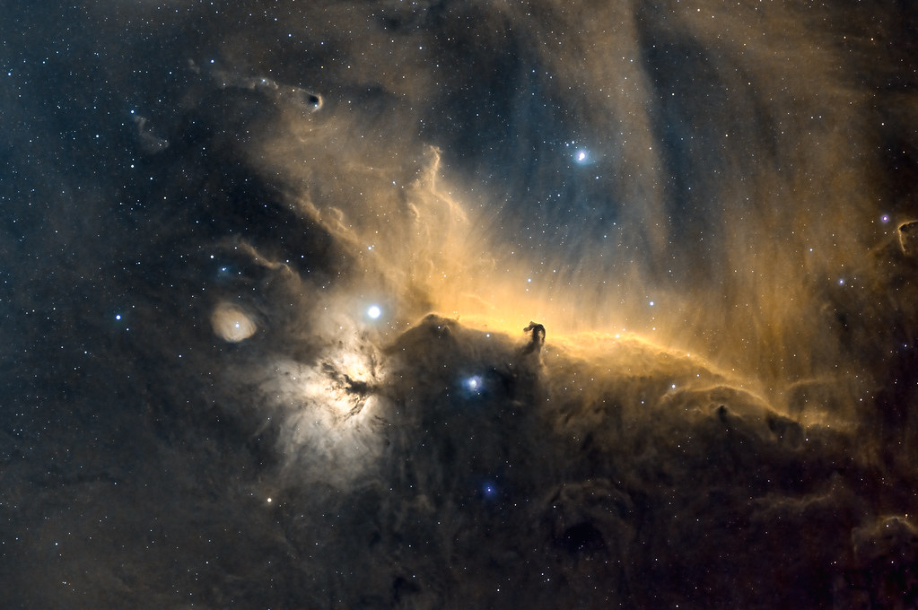 NGC 2024 - Nébuleuse de la flamme - IC 434 Nébuleuse de la tête de Cheval