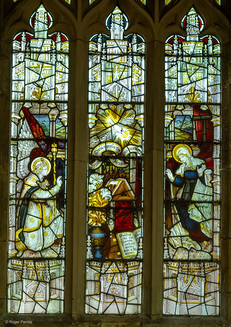 STAINED GLASS WINDOW, CHARLES KEMPE_ ST MARTINS, SAUNDBY, NOTTSRP56947