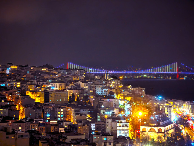 Bosphorus view at night