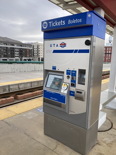 New Ticket Vending Machine at North Temple/Guadalupe Station