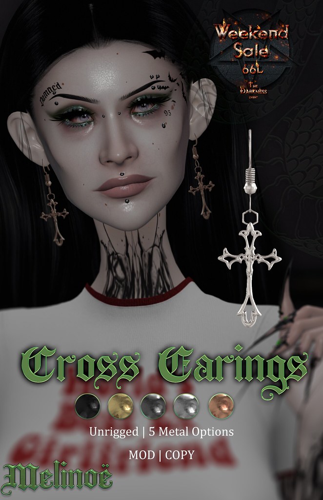 Cross Earrings – The Darkness Sale Weekend