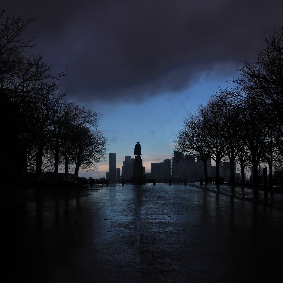 Greenwich Park, stormy weather.