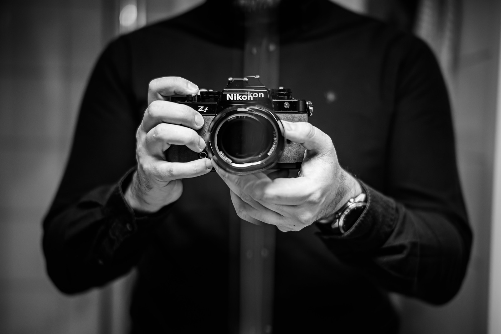 Selfie with the Nikon Zf in the mirror