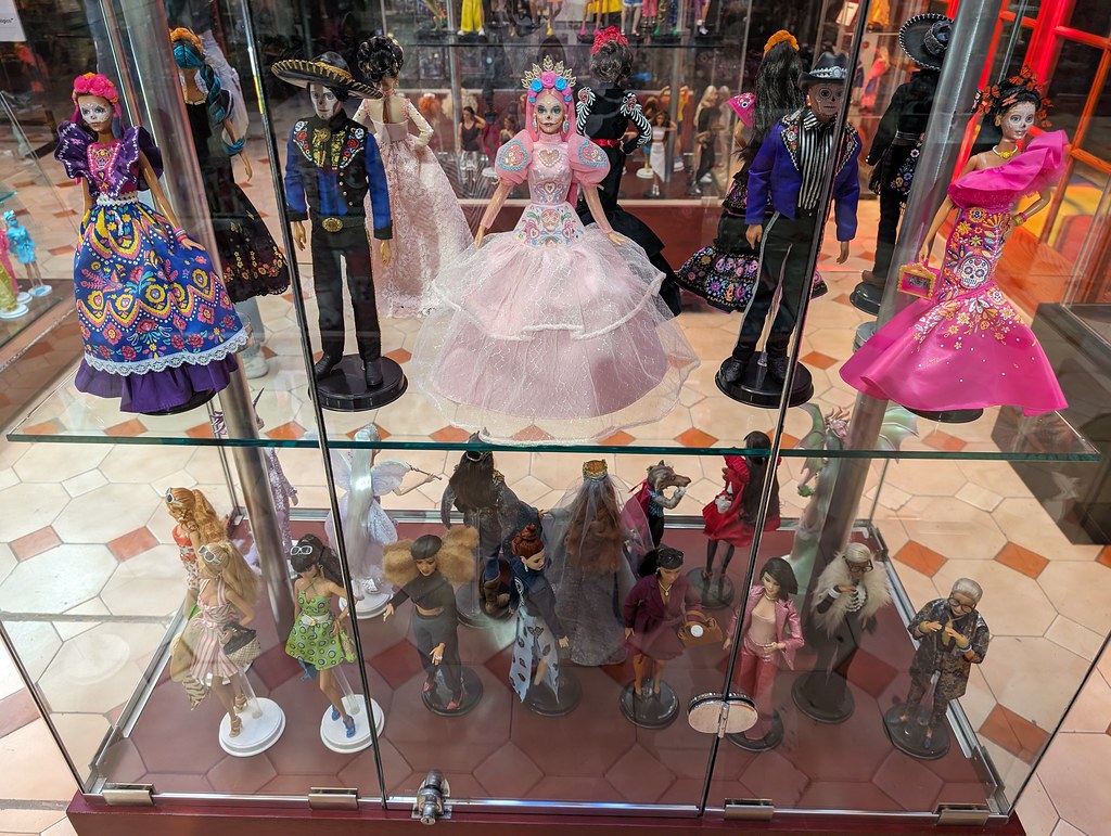 Day of the Dead Barbies 1, Luchadores museum, Tijuana, Mexico
