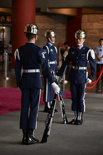 changing of the guard, National Dr. Sun Yat-Sen Memorial Hall, Xinyi, Taipei, Taiwan