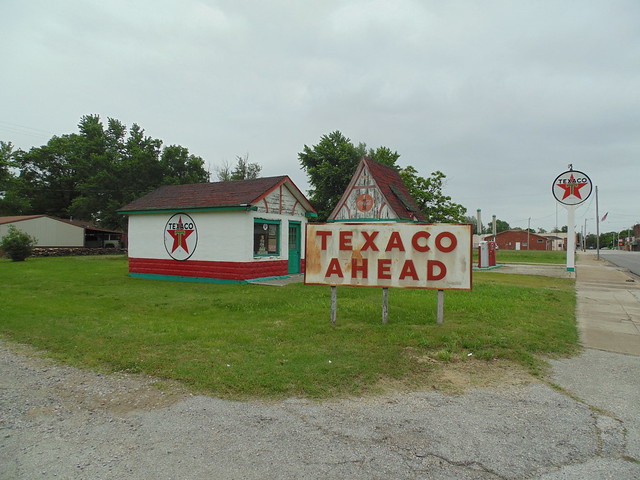 34. An old Texaco gas station on the west side of downtown, Weir, 5-31-22