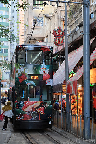 Tram in Chun Yeung Street, North Point