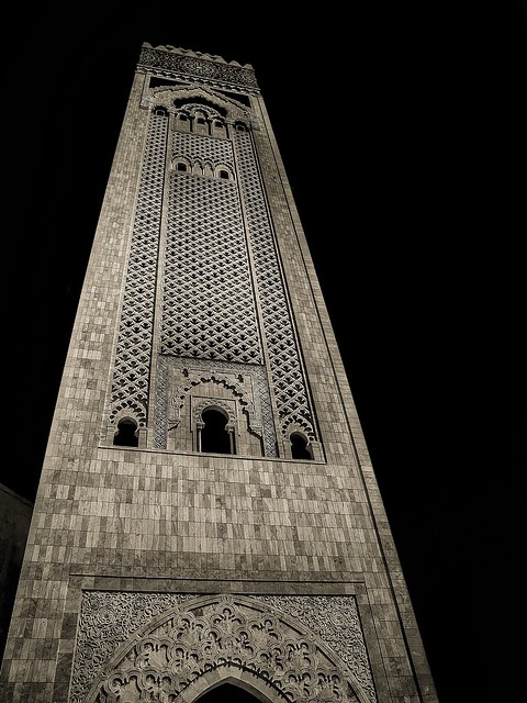 Hassan II mosque tower