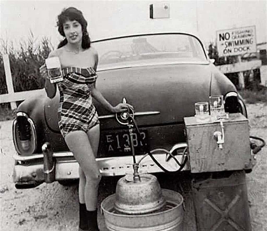 1955 Mercury & Party Girl Beer Keg Tailgate Party