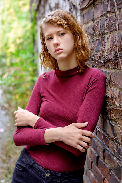 Against the Wall: Outdoor Portrait