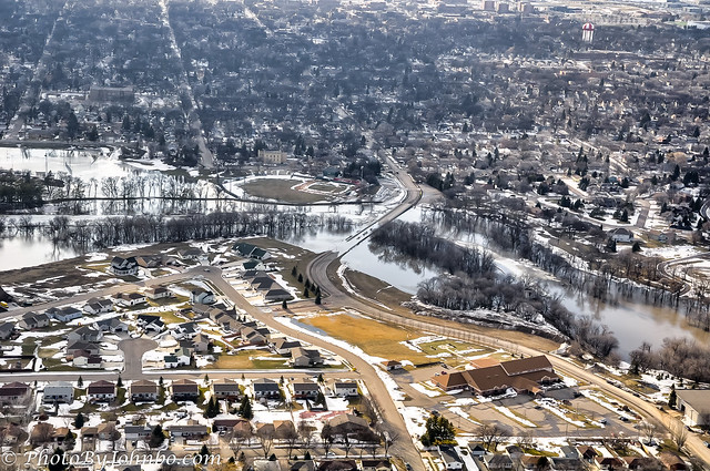 Red River at flood stage-1