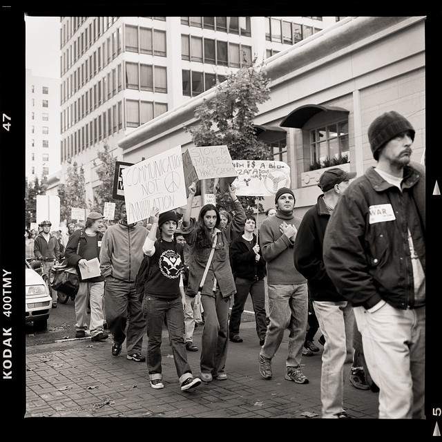 Peace Rally and March ~ Portland, Oregon ~ 16 November, 2002