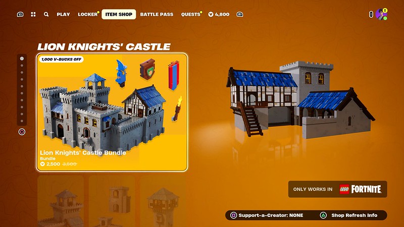 LEGO Fortnite Kits Lion Knights' Castle