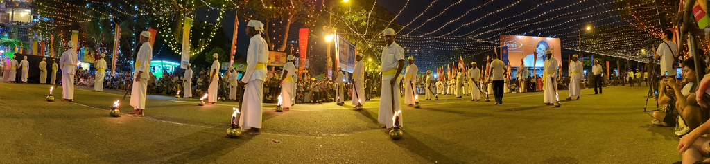 Lamp Lighters - February Full Moon (Poya) Festival - Colombo. Sri Lanka