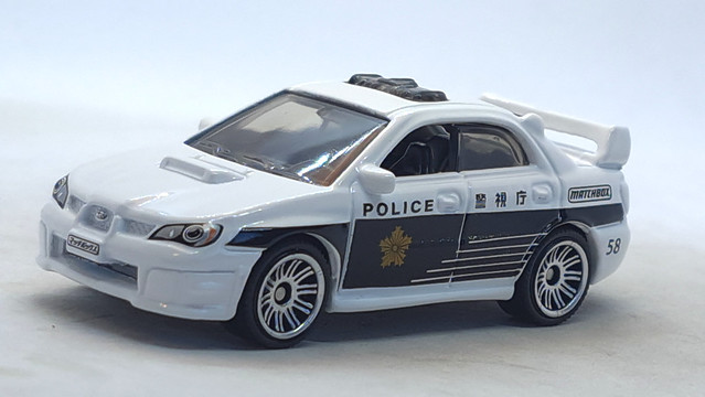MATCHBOX 2007 SUBARU IMPREZA MK2 HAWKEYE FACELIFT WRX NO17 JAPANESE POLICE CAR 1/64