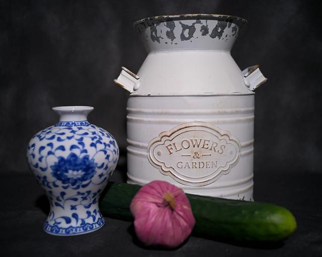 Vase, Garlic,  & Squash