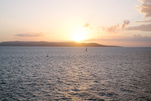 Golden hour over the Adriatic sea