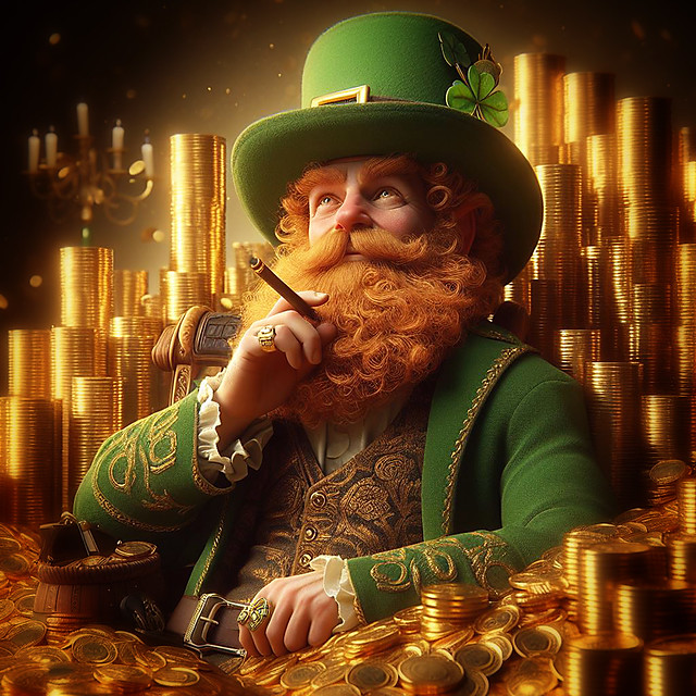 Leprechaun King With His Gold