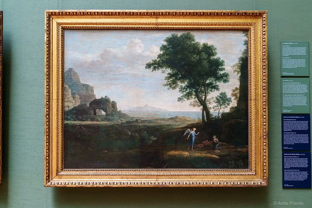 Claude Lorrain (Claude Gellée): Hagar und Ismael in der Wüste / Hagar and Ishmael in the Desert, 1668
