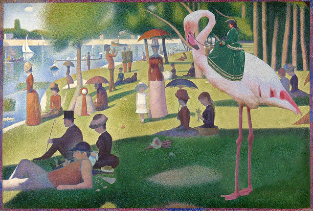 Sunday in the Park with Flamingo