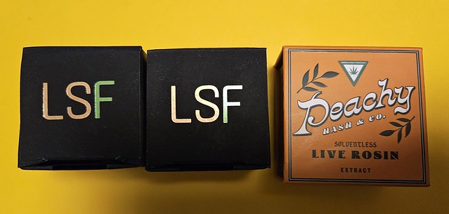 Light Sky Farms LSF live resin, Peachy 🍑 Hash & Co Live Rosin