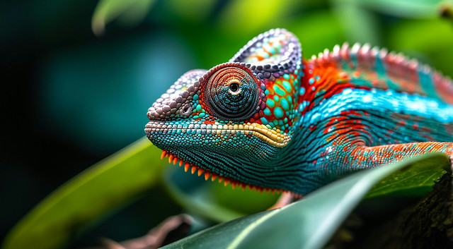 Master of Camouflage: Captivating Chameleon 4K Wallpaper
