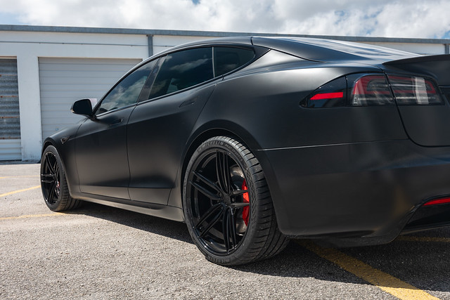 Tesla Model S Stealth PPF + Unplugged Forged Wheels -Miami -25