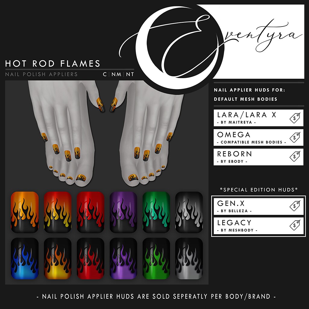 Eventyra – Nail Appliers – Hot Rod Flames