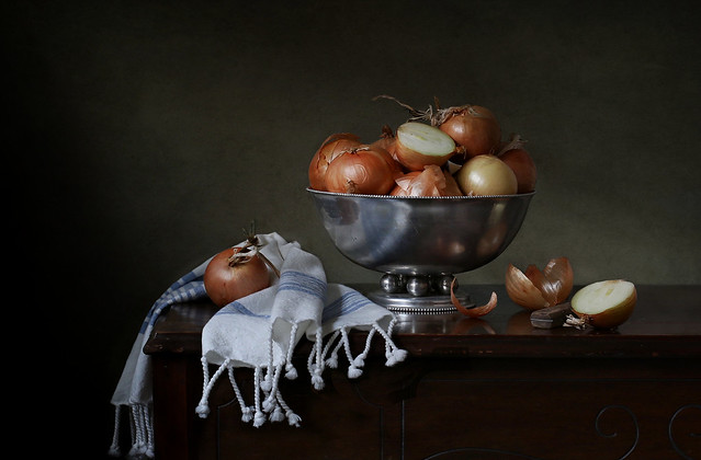 Still life with onions