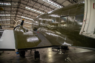 Inside the Canadian Memorial T2 Hangar - Douglas Dakota IV C-47B
