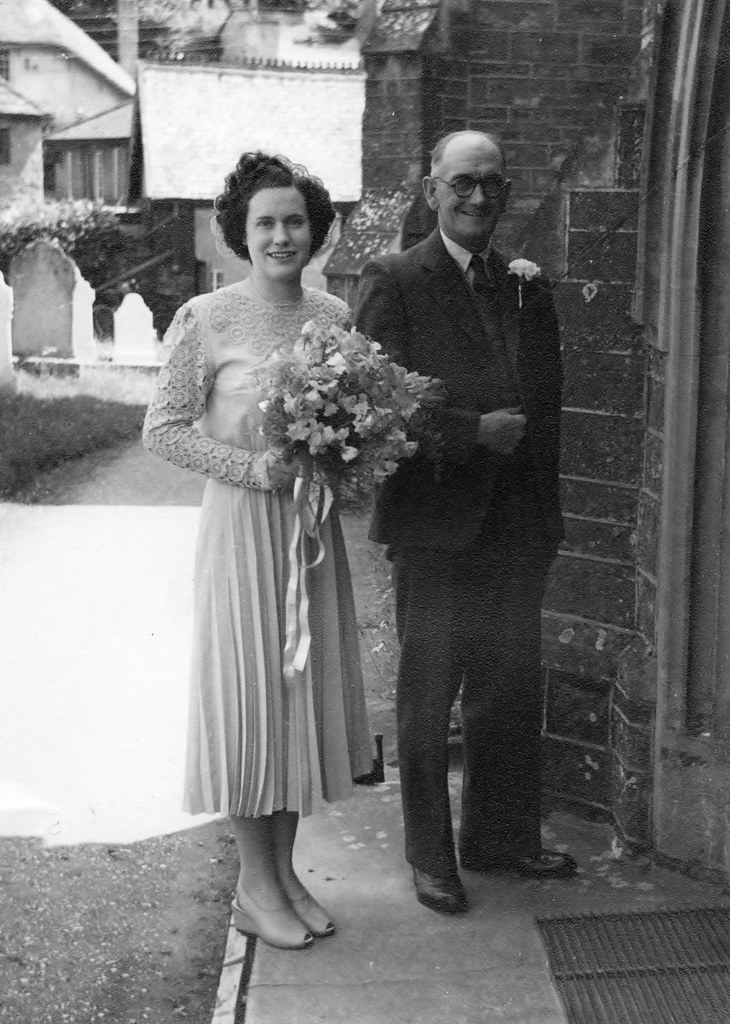 Wedding 14 July 1951, All Saints' Church, Combeinteignhead, Newton Abbot Devon