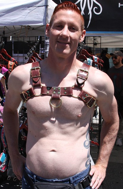 BEAUTIFUL REDHEAD/ GINGER MUSCLE LEATHERMAN ! ~  photographed by ADDA DADA ! ~  DORE ALLEY FAIR 2023 ! ~
