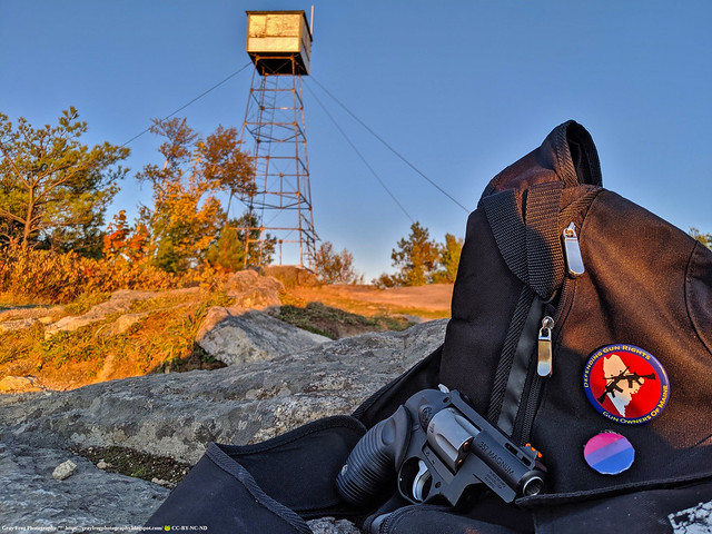 My gear on top of Mount Pleasant