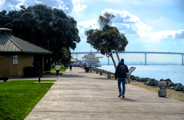 Embarcadero walk at the San Diego Bay