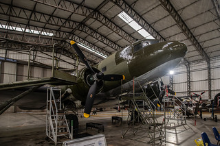 Inside the Canadian Memorial T2 Hangar - Douglas Dakota IV C-47B