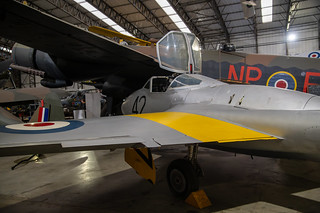 Inside the Canadian Memorial T2 Hangar - De Havilland Vampire D.H.100 T11