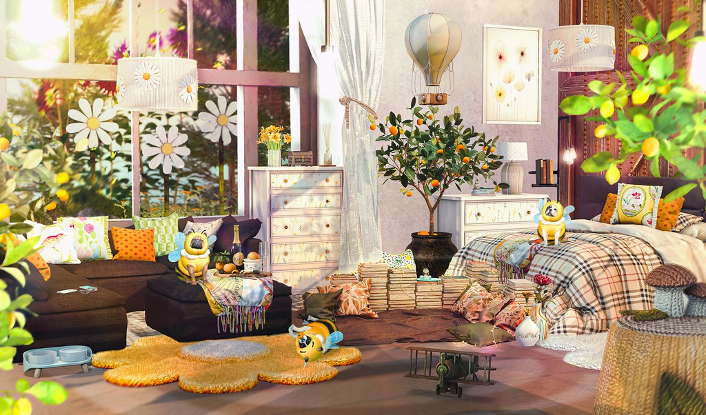 Springtime Whimsy: Bumblebee Lounge Playtime