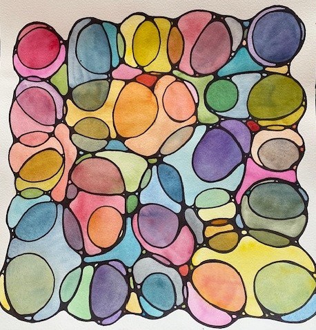 Watercolor bubbles