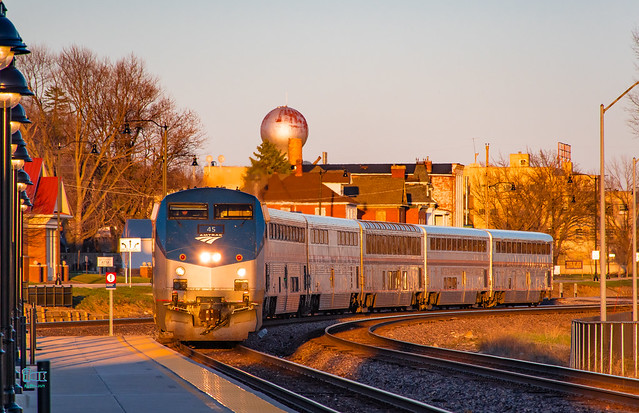 Amtrak at the Golden Time of Day