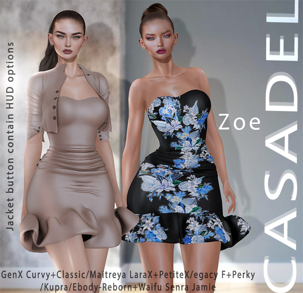 Casadel''Zoe''Dress&Jacket[GENX/LaraX/Legacy F+Perky/Kupra/Ebody Reborn+Waifu/Senra Jamie