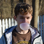 Everett (13½ Years) Blowing bubbles near the St. James General Store.