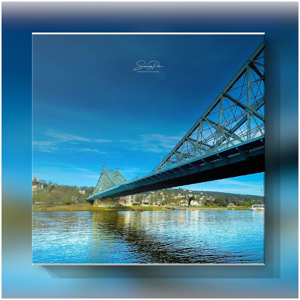 Blaues Wunder in Dresden - Loschwitzer Brücke.