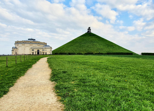 The Lion's Mound and Rotunda at Waterloo battlefield, Belgium