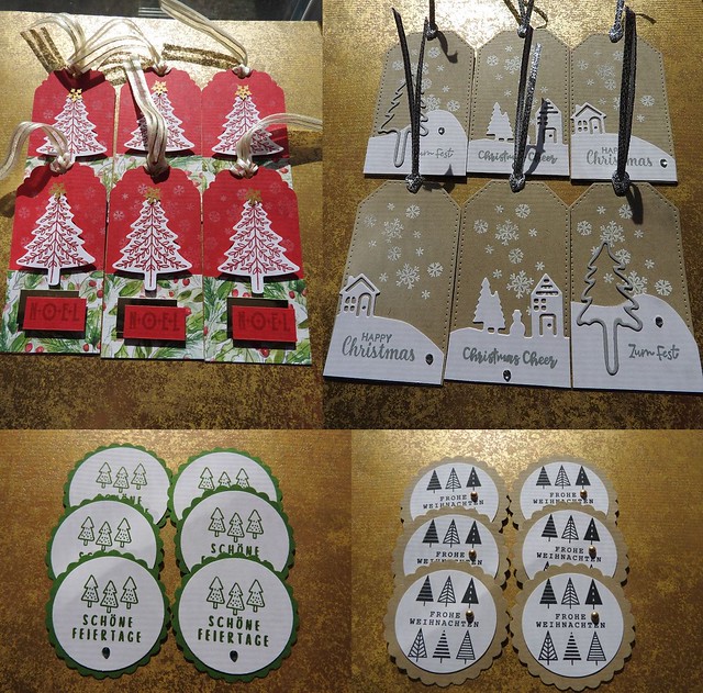 Homecrafted christmas tags - Weihnachts-Tags selbstgemacht