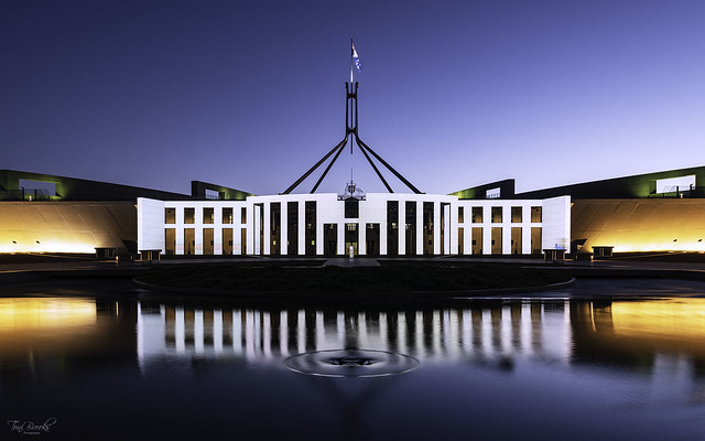 Sunset- Parliament House - Canberra, ACT, AU