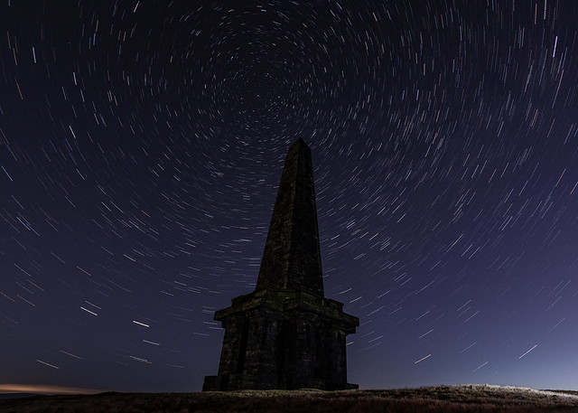 Stoodley Pike At Night