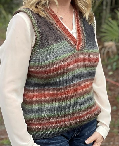 Debbie (@love.knit.spin.weave) this Vest by Bea Naretto from Noro Knitting Magazine 17 - now available as a single pattern.