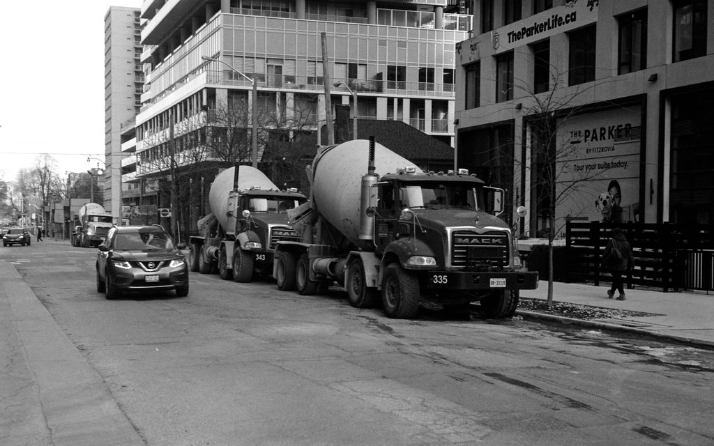Waiting Cement Mixers