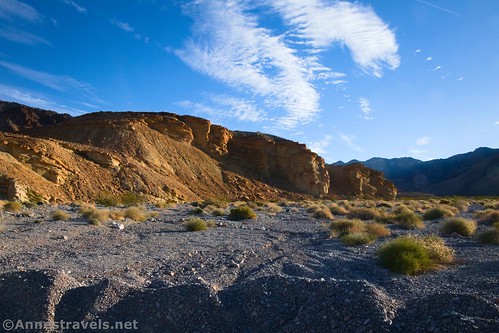 Early morning views up beyond Hole in the Wall, Death Valley National Park, California 