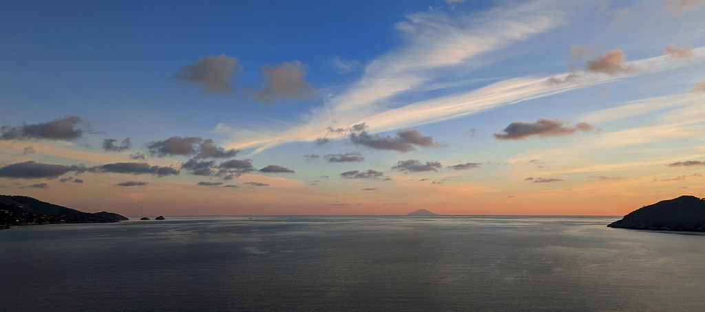 Stella bay sunset panorama